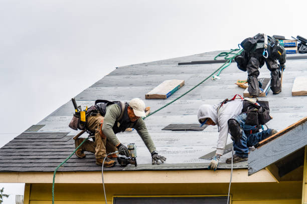 Professional Gutter Installation technician working in Lerona, WV
